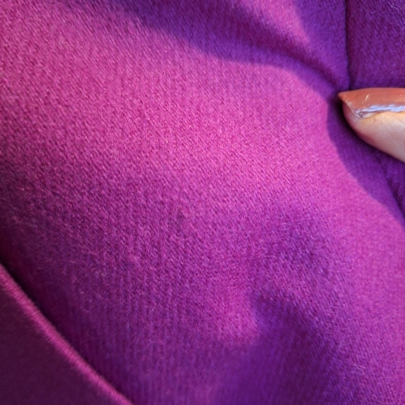Vintage Wool Blazer Magenta Sz12 Lined Dbl Button Closure Pockets Never Worn - Picture 8 of 10